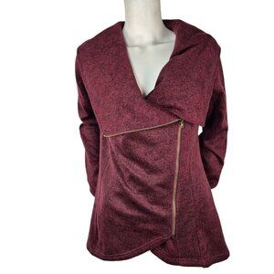 Andree by Unit Jacket Womens Size S Full Zip Burgundy NWT (03)